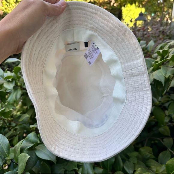 Isabel Marant Women's Ecru Embroidered Logo Haley Bucket Hat Size 57cm/7” $210 - Picture 3 of 8